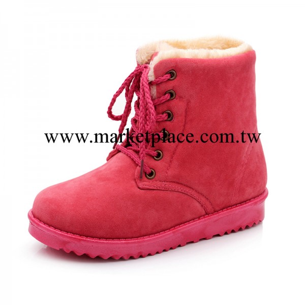 供應2013秋冬新款女式棉靴 磨砂皮純色平跟復古雪靴工廠,批發,進口,代購