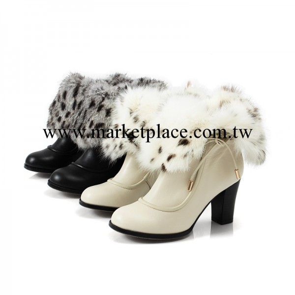 20132013年秋冬新款女靴 可翻邊絨裡兔毛靴純色兩穿女式棉靴工廠,批發,進口,代購