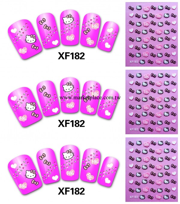 美甲 批發 美甲貼  XF 3D 指甲貼 幾千款可選 指甲油 伴侶XF182工廠,批發,進口,代購