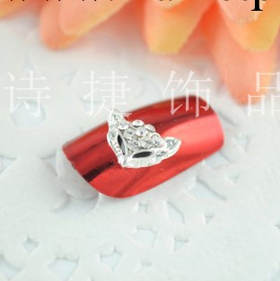 狐貍頭美甲合金 金屬指甲貼 樹脂美甲飾品  鑲鉆美甲工廠,批發,進口,代購