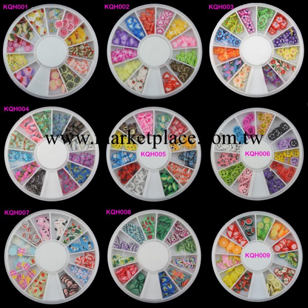 新款美甲飾品盒裝/美甲用品套裝/指甲貼片/軟陶片 混批工廠,批發,進口,代購