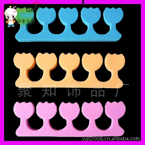 最新產品  美甲必備 亮粉分指棉/海綿分趾器/蔥粉分指器工廠,批發,進口,代購
