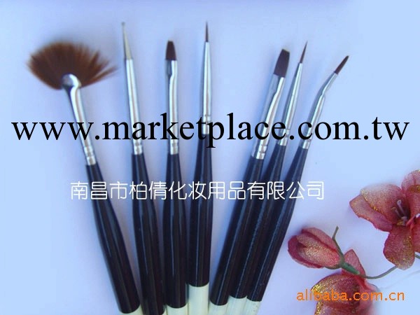 南昌柏倩廠傢直銷 黑色木桿七支套  黑桿三支套筆 美甲彩繪筆套裝工廠,批發,進口,代購