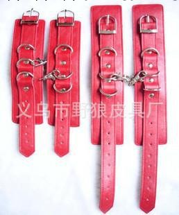 廠傢直銷 紅色手銬腳銬 成人 情趣用品 另類玩具 夫妻遊戲套裝工廠,批發,進口,代購