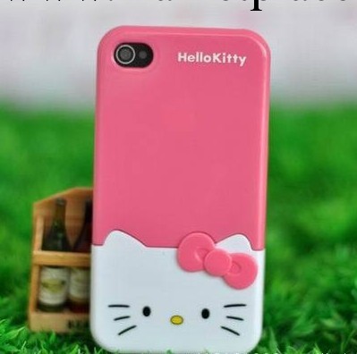 蘋果iphone4 4s 手機殼 hello kitty 上下扣 拼接 外殼 KT大臉貓工廠,批發,進口,代購