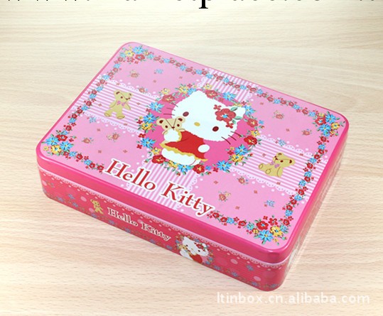 供應hello kitty馬口禮品鐵盒 糖果平蓋盒 精湛的工藝 出口品質工廠,批發,進口,代購