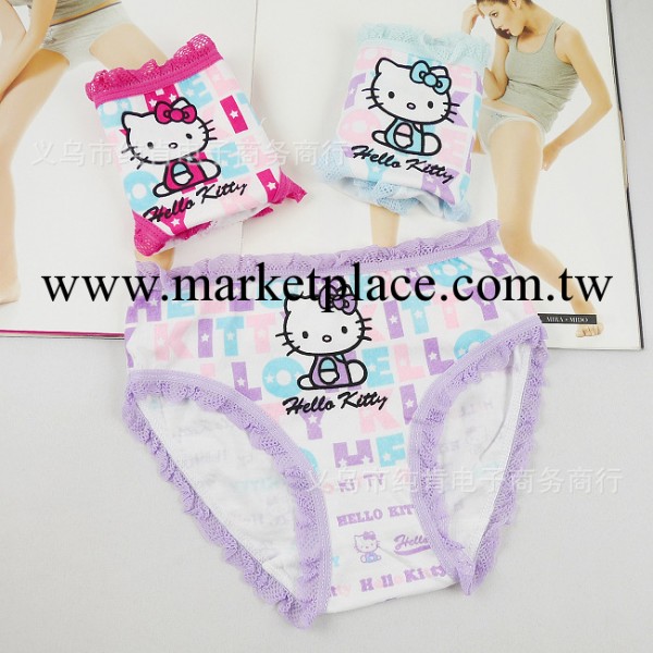 hellokitty純棉兒童內褲萊卡棉三角底褲女童KT貓寶寶內衣褲批發工廠,批發,進口,代購