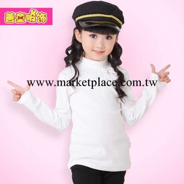 善童品質童裝 2013新款女童品牌純棉高領長袖打底t恤工廠,批發,進口,代購
