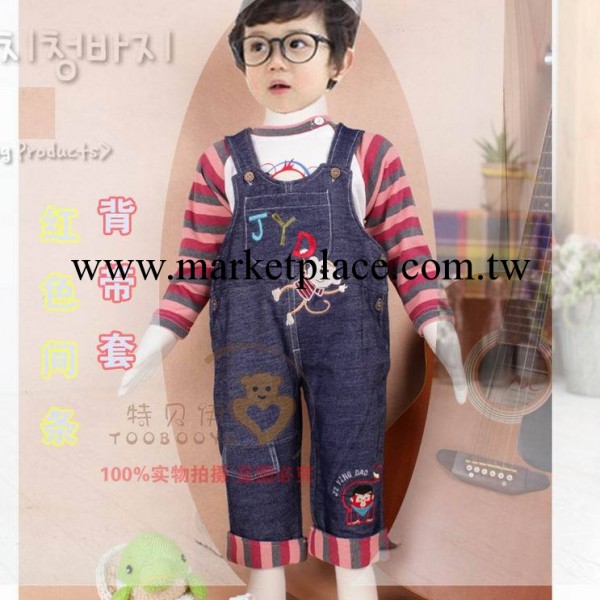 吉嬰島2013熱銷童裝 品牌嬰幼童裝春秋裝新款韓國背帶套裝J2830工廠,批發,進口,代購