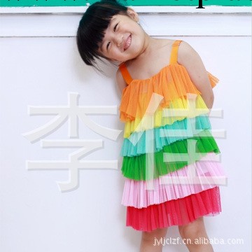 2012廠傢直供  日韓爆款品牌童裝彩虹吊帶連衣裙 彩虹 童裝工廠,批發,進口,代購