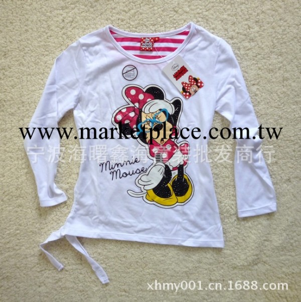 外貿原單品牌童裝批發迪斯尼disney米奇Minnie mouse女童長袖T恤工廠,批發,進口,代購