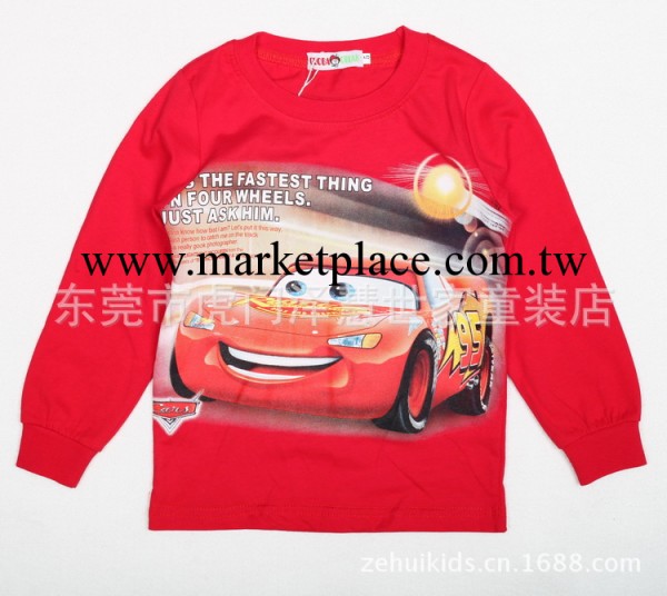 澤慧世傢 品牌童裝廠傢 秋冬長袖t恤批發 男童全棉t恤汽車總動員工廠,批發,進口,代購