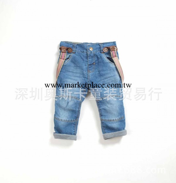 〖外貿童裝批發〗歐美品牌 牛仔雙層吊帶褲 背帶褲 柔軟牛仔洗水工廠,批發,進口,代購