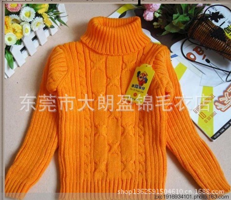 供應秋冬季時尚童裝厚型高領麻花針織童裝毛衣工廠,批發,進口,代購