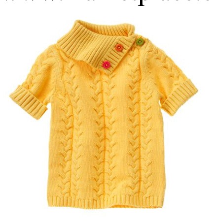 服裝加工   女童女寶寶糖果色彩扣短袖棉線毛衣工廠,批發,進口,代購