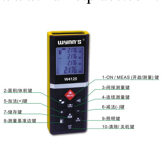 廠傢直銷威力獅品牌手持式高精度激光雷射測距儀W4125工廠,批發,進口,代購