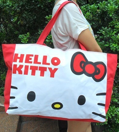 hello kitty包包/新款帆佈包包/kitty大容量購物環保單肩包工廠,批發,進口,代購