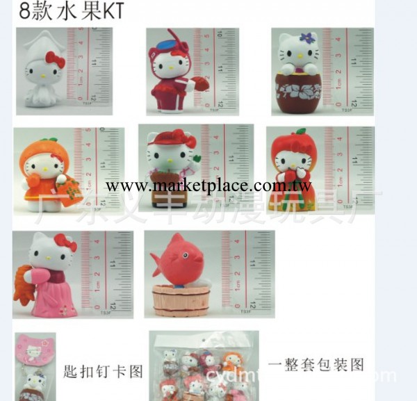 PVC公仔 hello kitty 貓仔8款水果新款 公仔人偶玩具工廠,批發,進口,代購