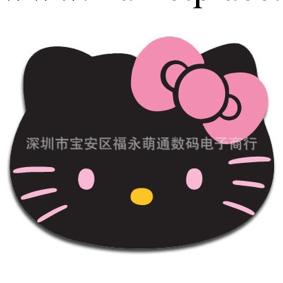 凱蒂貓hello kitty黑色貓頭墊 天然橡膠卡通鼠標墊 軟 可愛鼠標墊工廠,批發,進口,代購