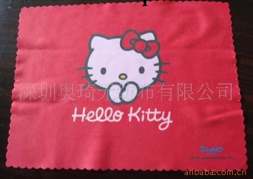 供應超細纖維hello kitty 式印刷彩色圖案眼鏡佈工廠,批發,進口,代購