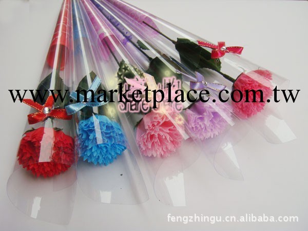 義烏小商品批發/聖誕元旦節禮物 帶鉆康乃馨香皂花 婚禮禮品工廠,批發,進口,代購