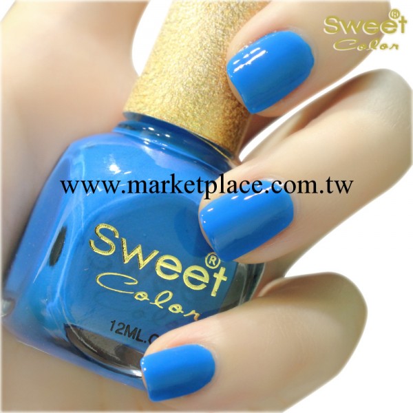 Sweet Color環保指甲油 糖果色漆光實色系列 水藍寶石 12ML工廠,批發,進口,代購