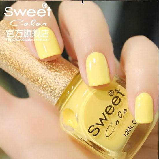 Sweet Color環保指甲油 糖果色漆光實色系列 檸檬奶酪黃 267工廠,批發,進口,代購
