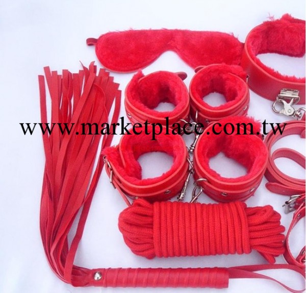 廠傢直銷一件代發 成人保健用品 紅色毛絨7套裝 情趣皮革用品另類工廠,批發,進口,代購