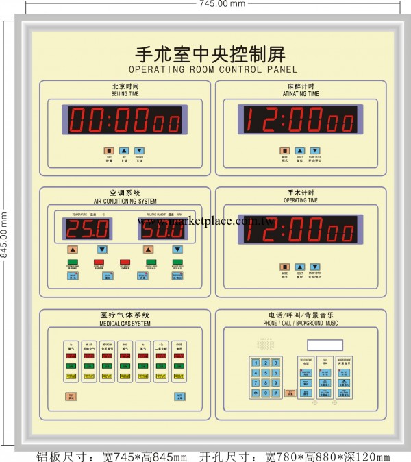 手術室中央控制面板工廠,批發,進口,代購