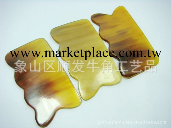 白色中節片 波浪造型 天然牛角刮痧板批發工廠,批發,進口,代購