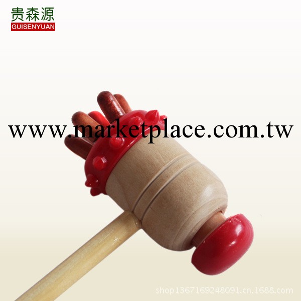 貴森源 香柏木 按摩棒 按摩錘 回力環保軟膠按摩頭錘型按摩器工廠,批發,進口,代購