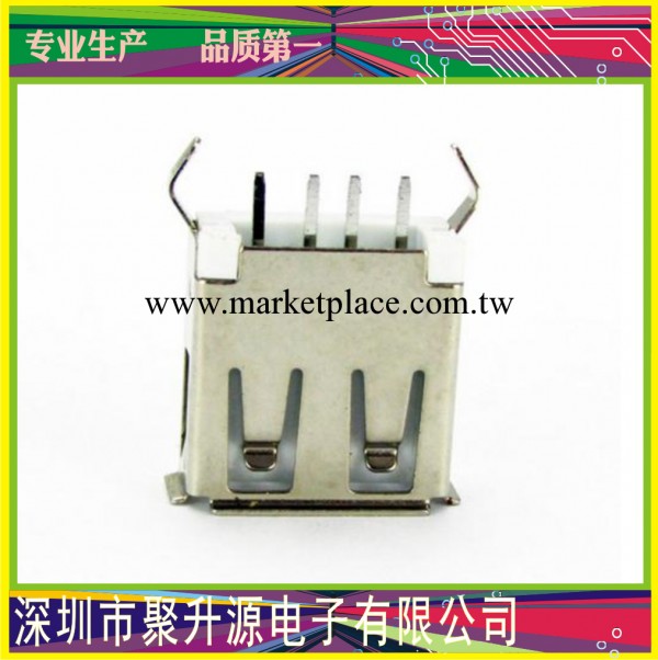 廠傢促銷 USB A母180度短體插座/USB A/F連接器工廠,批發,進口,代購