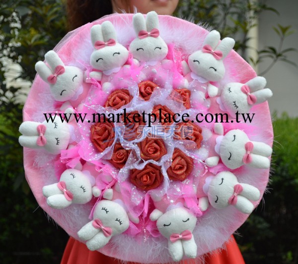 11米菲兔子 玩具卡通花束 婚慶禮品  聖誕節禮品 聖誕貨源工廠,批發,進口,代購