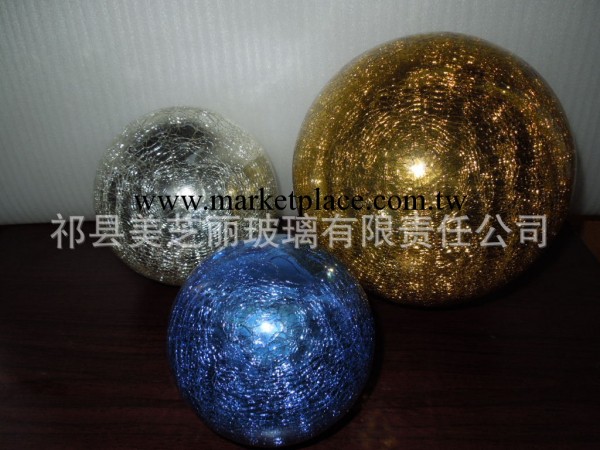 供應聖誕電鍍裂紋玻璃球，顏色﹑尺寸各異工廠,批發,進口,代購