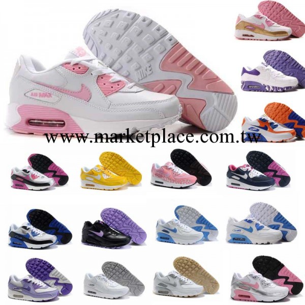 女式跑鞋AIR MAX 90款女生跑步鞋AIR MAX 2013氣墊運動鞋 女 多色工廠,批發,進口,代購