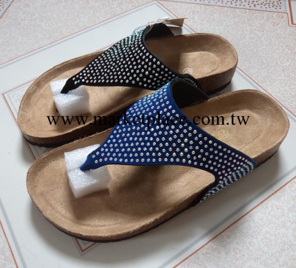 2013夏季新款 高檔女式拖鞋 軟木人字拖鞋 鑲鉆涼拖 個性拖鞋工廠,批發,進口,代購