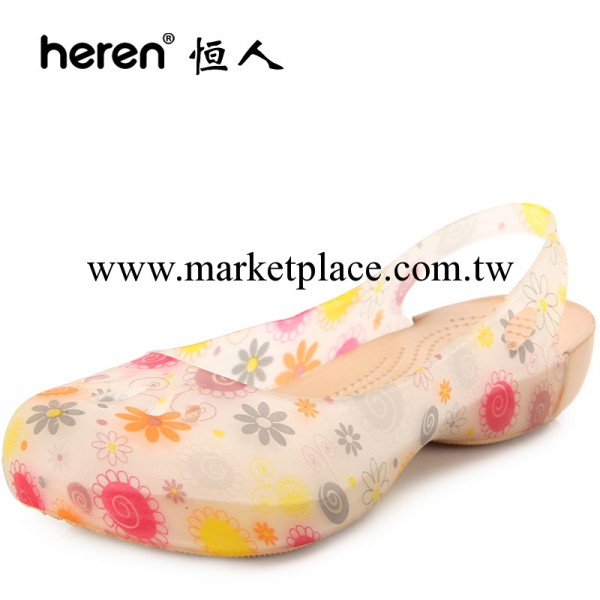 heren-恒人女鞋 多彩防滑涼鞋 透氣沙灘鞋 夏季平跟洞洞鞋 果凍鞋工廠,批發,進口,代購