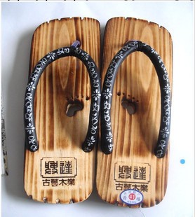 小腳丫木屐拖鞋 男士拖鞋 日本木屐 純木頭制作男式拖鞋木屐工廠,批發,進口,代購
