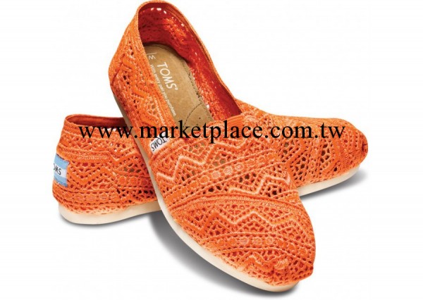 U.S.A女式帆佈鞋 外貿原單正品韓版單鞋T0MS Neon Coral Crochet工廠,批發,進口,代購