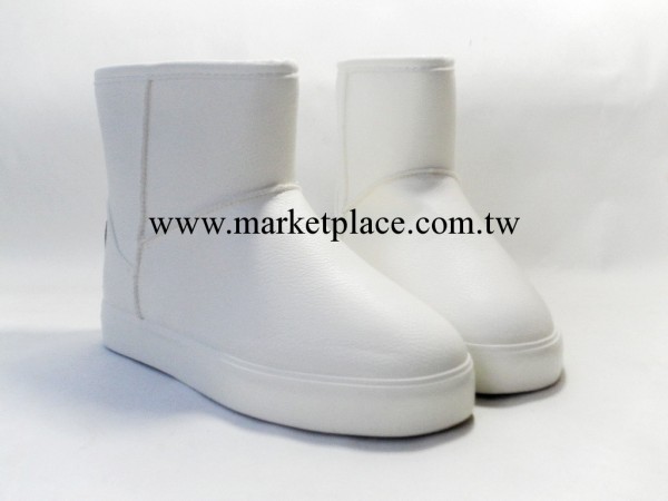001白色 冬季新款純色 女式皮面防水 保暖鞋 棉鞋 雪靴批發工廠,批發,進口,代購