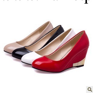 2013春秋季新款漆皮小單鞋坡跟高跟四色紅色新娘鞋工作鞋女鞋工廠,批發,進口,代購