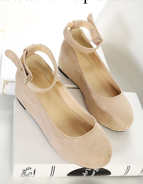 2013秋季新品韓國代購坡跟鞋絨面淑女甜美內增高氣質單鞋高跟女鞋工廠,批發,進口,代購