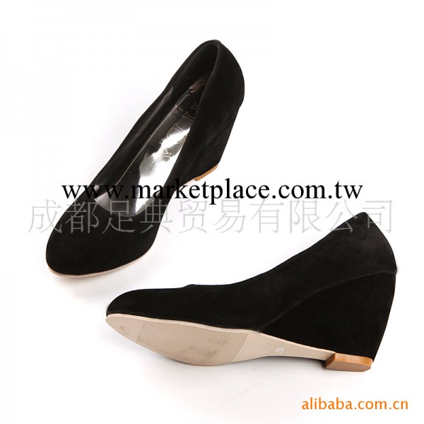 2013春季新款韓版女鞋子磨砂高跟坡跟淺口大碼單鞋YD2-1工廠,批發,進口,代購