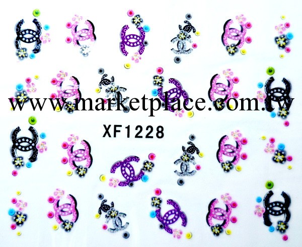 L系列 美甲DIY 美甲貼紙 仿真花 水印指甲貼 排筆花 量大優惠工廠,批發,進口,代購