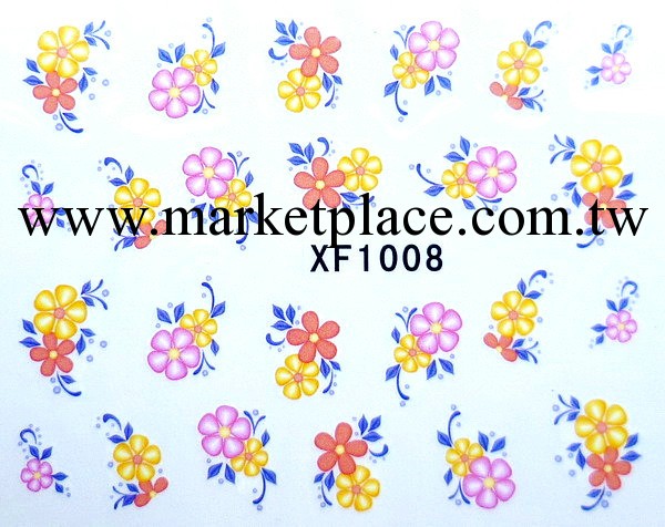 A系列 美甲DIY 美甲貼紙 仿真花 水印指甲貼 排筆花 量大優惠工廠,批發,進口,代購