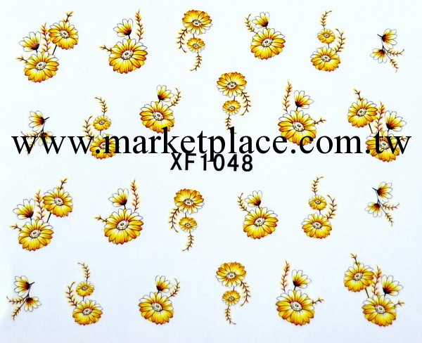 C系列 美甲DIY 美甲貼紙 仿真花 水印指甲貼 排筆花 量大優惠工廠,批發,進口,代購