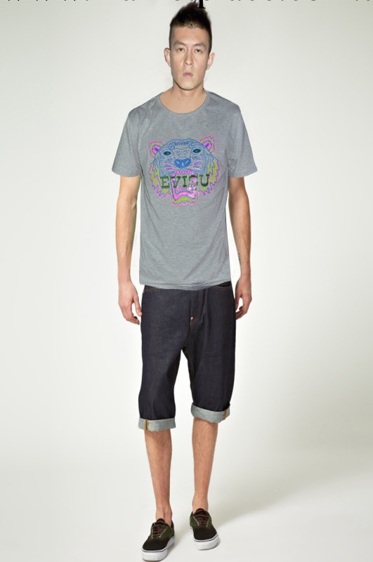 2013新款男式純棉高品質圓領 Evisu釣魚系列 短袖T恤 男裝批發工廠,批發,進口,代購