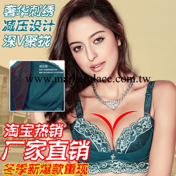 淘寶熱銷 印花刺繡女內衣 減壓設計聚攏上托調整型胸性感胸罩5589工廠,批發,進口,代購