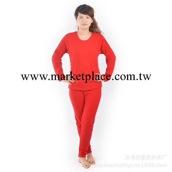 保暖內衣  女式中國紅全棉超柔  黃金甲 套裝 加絨加厚 精品推薦工廠,批發,進口,代購