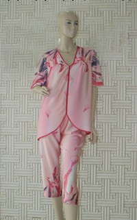 2013新款歐美風格女士睡衣 女士真絲印花蝙蝠衫套裝工廠,批發,進口,代購